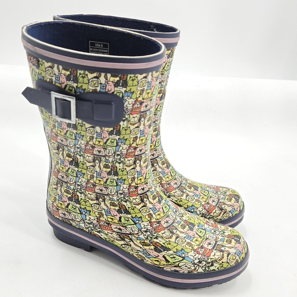 Skechers Rain Boots Bob's Dog Print - Picture 1 of 13
